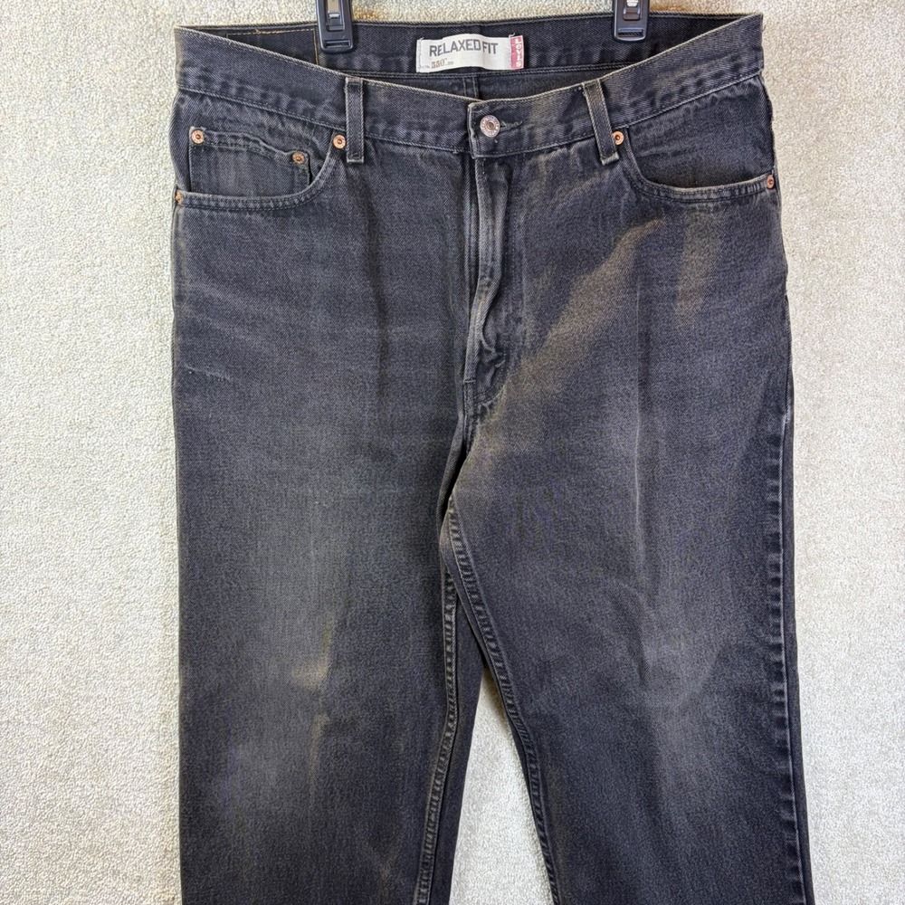 Vintage Levi's 550 Jeans Men's 36x34 (Fits 35x32) Faded Black Denim Relaxed Fit